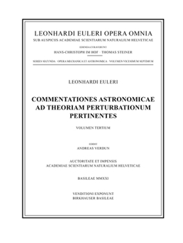 Hardcover Commentationes Astronomicae AD Theoriam Perturbationum Pertinentes 3rd Part [German] Book