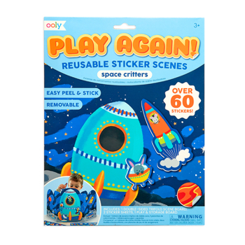 Office Product Play Again Reusable Sticker Scenes - Space Critters Book