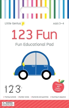 Paperback 123 Fun: Fun Educational Activity Pad with Carry Handle Book