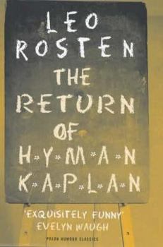 Hardcover The Return of Hyman Kaplan Book