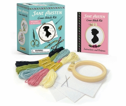 Paperback Jane Austen Cross-Stitch Kit: Includes 4 Patterns Book