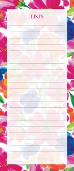 Misc. Modern Floral Magnetic List Pad Book