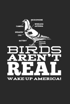 Paperback Birds Aren't Real: 120 Pages 6 'x 9' -Dot Graph Paper Journal Manuscript - Planner - Scratchbook - Diary Book