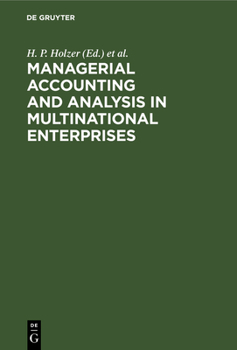 Hardcover Managerial Accounting & Analysis in Multinational Enterprises Book