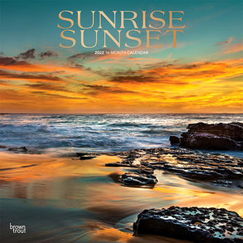Sunrise Sunset 2022 12 x 12 Inch Monthly Square Wall Calendar with Foil Stamped Cover, Nature Photography Science