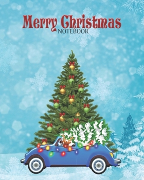 Merry Christmas NOTEBOOK: Christmas NOTEBOOK FOR KIDS | Holiday Daily Journal | Cute gift for Kids| 100 PAGE | 8x10 in .