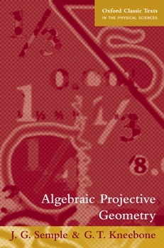 Paperback Algebraic Projective Geometry Book