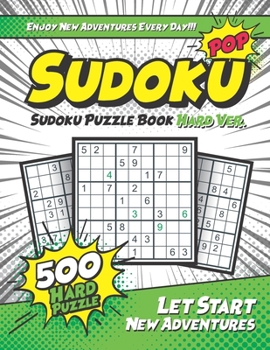Paperback Sudoku POP: Sudoku Puzzle Book Hard Ver. Puzzle Book for Adults with Answers Book