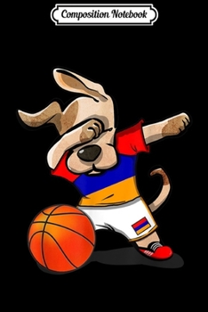 Composition Notebook: Dabbing Dog Armenia Basketball Jersey Armenian Sport Team  Journal/Notebook Blank Lined Ruled 6x9 100 Pages