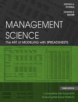 Hardcover Management Science: The Art of Modeling with Spreadsheets Book