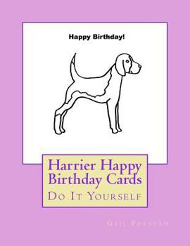 Paperback Harrier Happy Birthday Cards: Do It Yourself Book