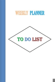 Paperback Weekly Planner,: To Do List Book