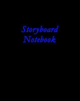 Paperback Storyboard Notebook: Black with Blue Letters Cover Book