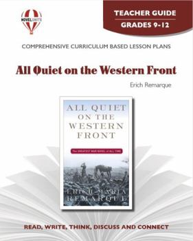 Paperback All Quiet on the Western Front - Teacher Guide by Novel Units Book