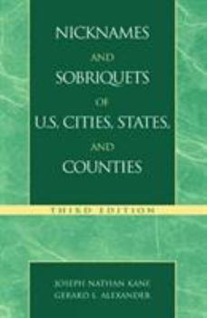 Paperback Nicknames and Sobriquets of U.S. Cities, States, and Counties Book
