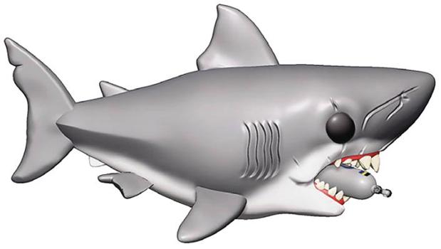 Accessory Pop Jaws Shark with Diving Tank Vinyl Figure Book