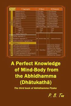 Paperback A Perfect Knowledge of Mind-Body from the Abhidhamma (Dathukatha): The Third Book of Abhidhamma Pitaka Book