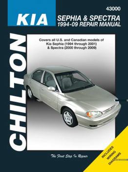 Paperback KIA Sephia & Spectra 1994-09 Repair Manual Book
