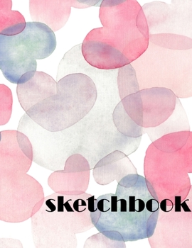 Paperback Colorful heart sketchbook: Colorful heart sketchbook for her- 8.5"x11" sketchbook 100 pages for teens, students, adult, painters, artists, writer Book