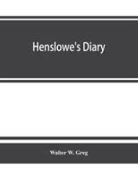 Paperback Henslowe's diary Book