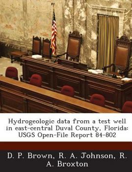 Hydrogeologic data from a test well in east-central Duval County, Florida: USGS Open-File Report 84-802
