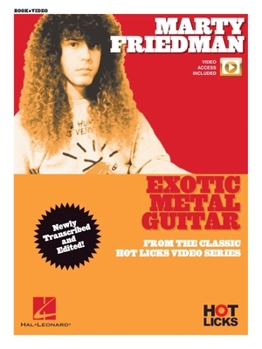 Paperback Marty Friedman - Exotic Metal Guitar Electric Guitar Sheet Music with Online Video Access Hot Licks Lessons for Intermediate to Advanced Metal and Roc Book