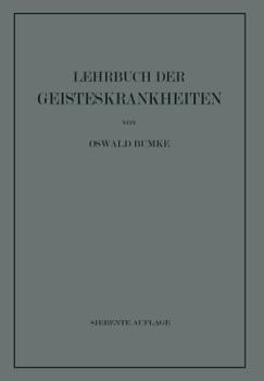 Paperback Lehrbuch Der Geisteskrankheiten [German] Book