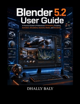 Paperback Blender 5.2 User Guide: A Practical Guide to Professional 3D Modeling, Sculpting, Animation, Simulations, Geometry Nodes, and Rendering Book