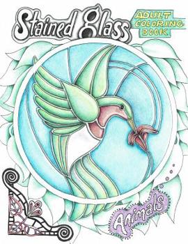 Paperback Adult Coloring, Stained Glass Animals: Illustrated by Bonnie King, Artist Book