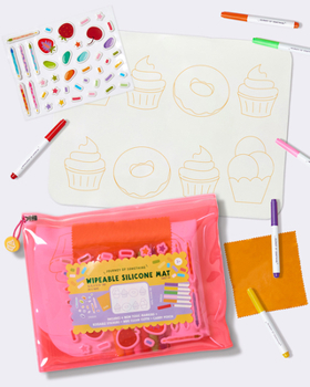 Misc. Sweet as Wipeable Coloring Mat for Kids - Travel-Friendly & Mess-Free Fun Book