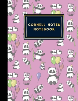 Paperback Cornell Notes Notebook: Cornell Note Taking Pad, Cornell Notes Paper, Note Taking Templates, Cute Panda Cover, 8.5" x 11", 200 pages Book