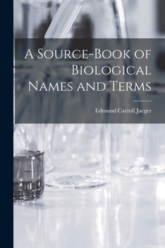 Paperback A Source-book of Biological Names and Terms Book