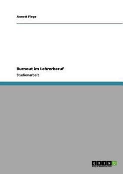 Paperback Burnout im Lehrerberuf [German] Book