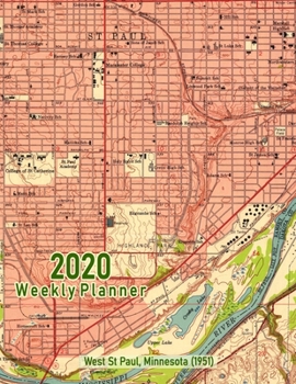 2020 Weekly Planner: West St Paul, Minnesota (1951): Vintage Topo Map Cover