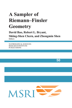 Paperback A Sampler of Riemann-Finsler Geometry Book