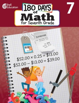 Paperback 180 Days(tm) Math for Seventh Grade: Practice, Assess, Diagnose Book