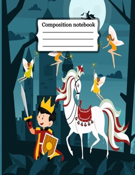 Paperback Composition Notebook: fairy tale Wide Ruled Notebook Lined School Journal - 100 Pages - 8.5x11 - Children Kids Girls Teens Women - Subject . Book