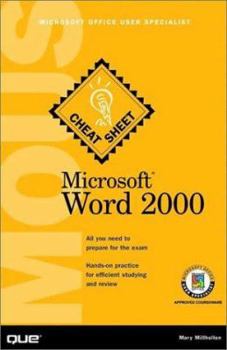 Paperback Microsoft Word 2000 MOUS Cheat Sheet [With CDROM] Book