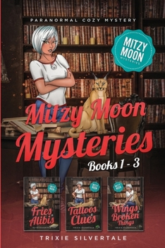 Paperback Mitzy Moon Mysteries Books 1-3: Paranormal Cozy Mystery [Large Print] Book
