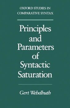 Paperback Principles and Parameters of Syntactic Saturation Book