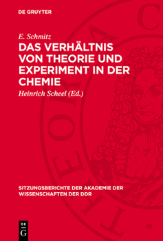 Hardcover Das Verhältnis Von Theorie Und Experiment in Der Chemie [German] Book