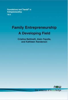Paperback Family Entrepreneurship: A Developing Field Book