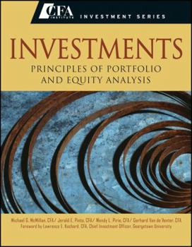 Paperback Investments: Principles Of Portfolio And Equity Analysis Book