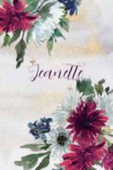 Paperback Jeanette: Personalized Journal Gift Idea for Women (Burgundy and White Mums) Book