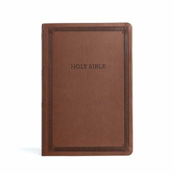 Imitation Leather CSB Large Print Thinline Bible, Value Edition, Brown Leathertouch Book