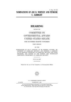 Nominations of Joe D. Whitley and Penrose C. Albright