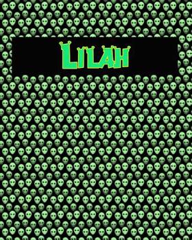 Paperback 120 Page Handwriting Practice Book with Green Alien Cover Lilah: Primary Grades Handwriting Book