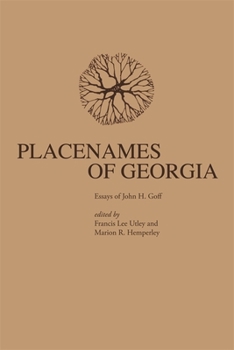 Paperback Placenames of Georgia Book