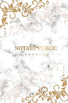 Paperback Notary Public Logbook: Marble White Cover - Simple Public Notary Journal Acts Records Logbook - Official Notary Signature Receipt Book