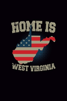 Paperback Home Is West Virginia: Blank Journal, Wide Lined Notebook/Composition, American Flag Patriot Gift, Writing Notes Ideas Diaries Book